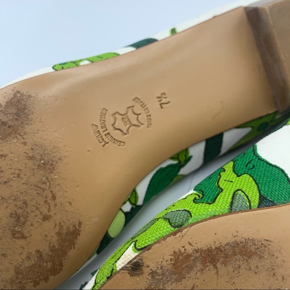 RARE Jcrew green floral Lucy Flats - Picture 9 of 10